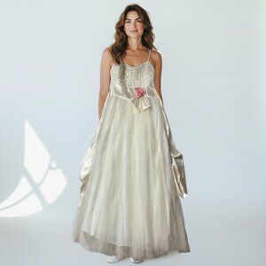 Kid Collection: Sleeveless Formal Dress With Spaghetti Straps, Size 10